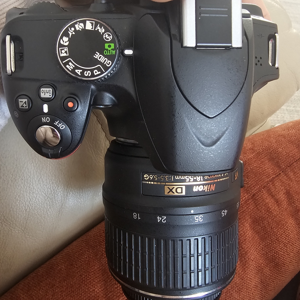 Nikon Black DSLR with Zoom Lens